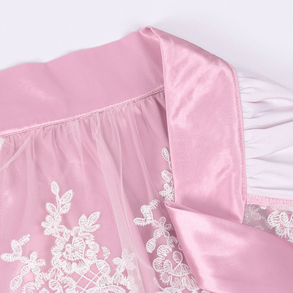 Sukienka Dirndl dla kobiet - Lekki materiał - Różowa kokarda - Festiwal Oktoberfest - vivano - warszawa