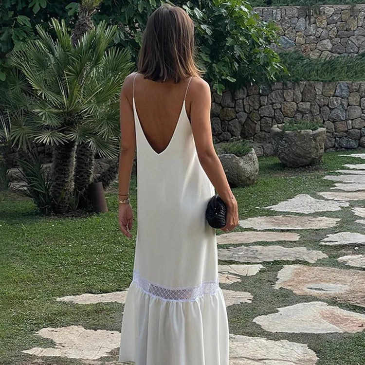 Sukienka midi z rozkloszowanym dołem i prostym dekoltem - vivano - warszawa