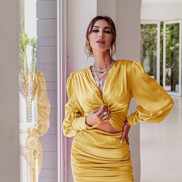 Sukienka wieczorowa Chic lantern sleeve - vivano - warszawa