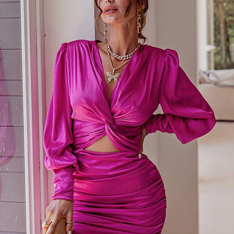 Sukienka wieczorowa Chic lantern sleeve - vivano - warszawa