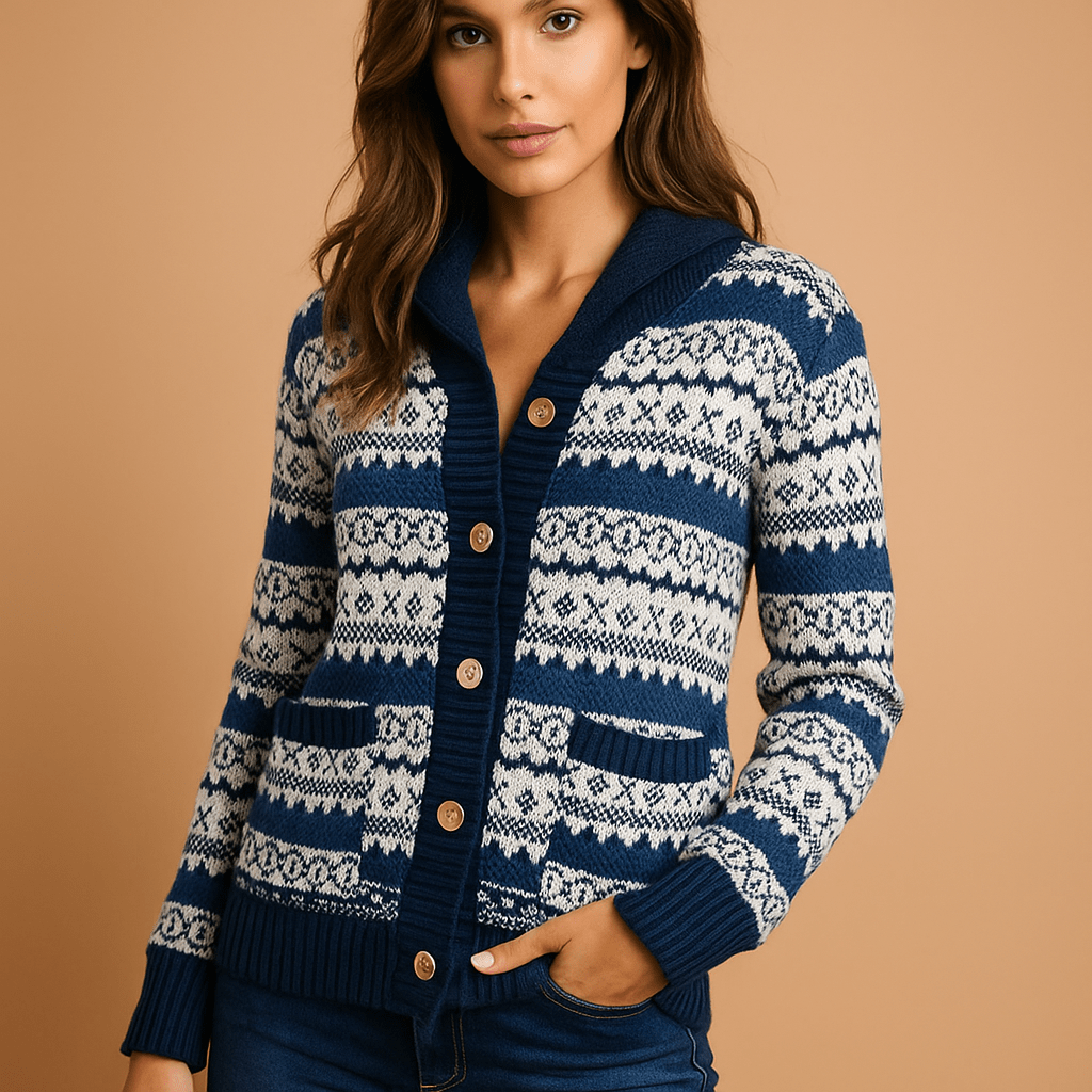 Sweter Kardigan - Miękki Komfort - Dwie Praktyczne Kieszenie - vivano - warszawa