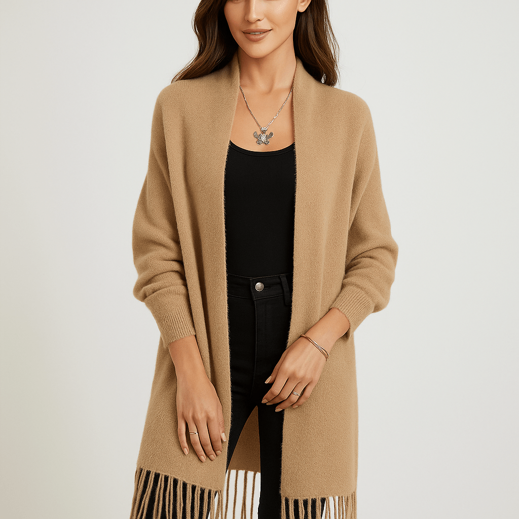 Sweter Stilla z Frędzlami - Miękki Komfort - Modny Design - vivano - warszawa