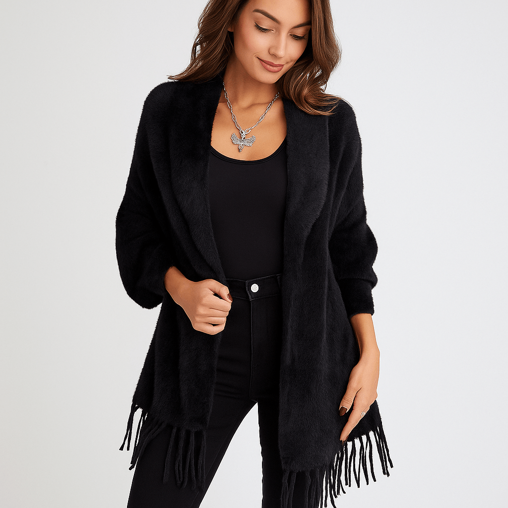 Sweter Stilla z Frędzlami - Miękki Komfort - Modny Design - vivano - warszawa