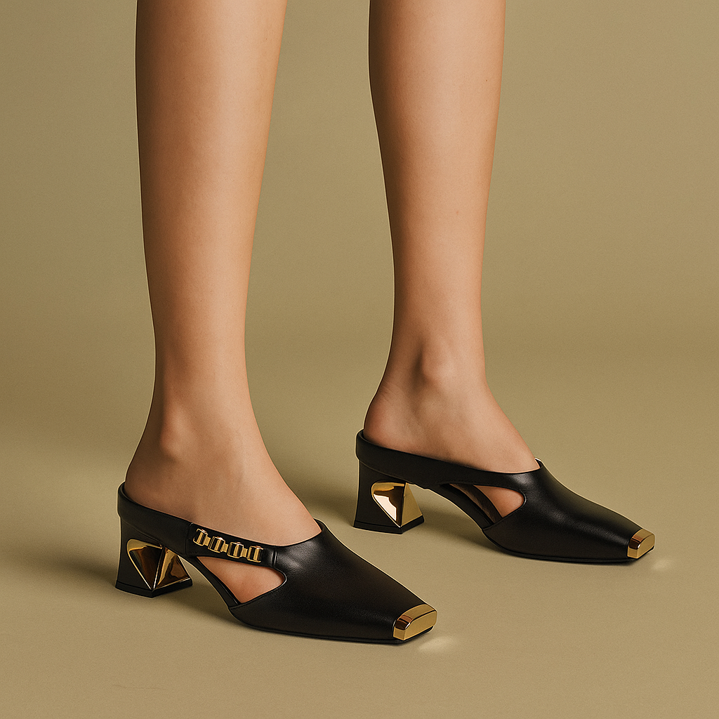 Buty do tańca łacińskiego damskie | Obcas blokowy 5 cm | Białe i czarne
