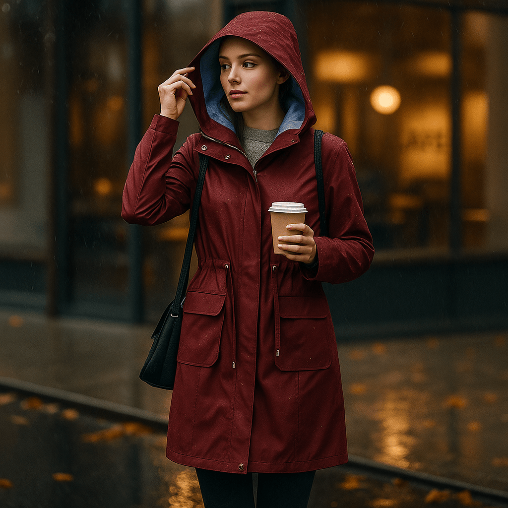 Wodoodporny Trench Coat Damski do Kolan - vivano - warszawa