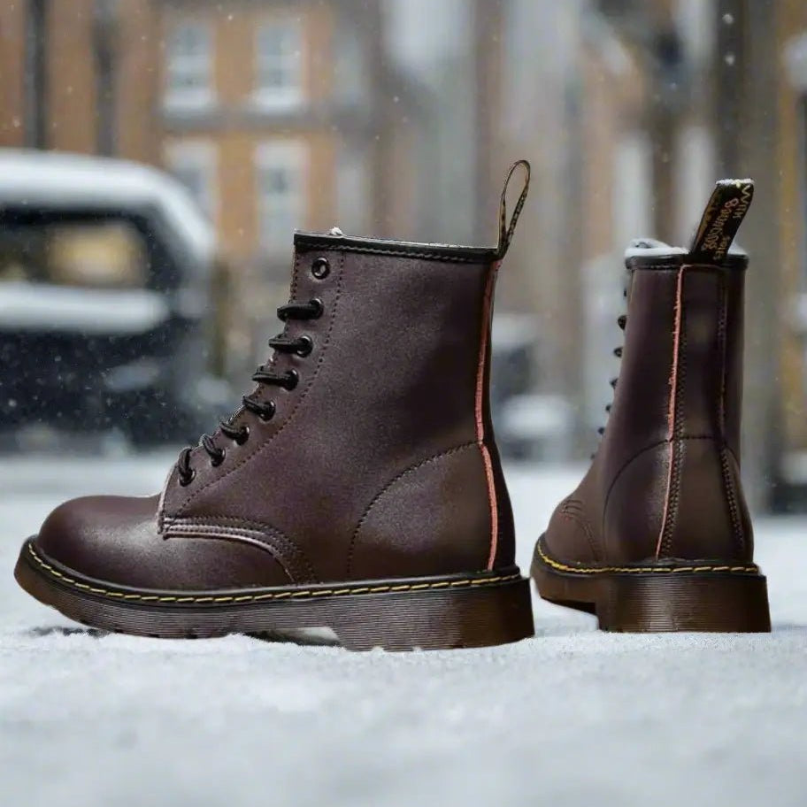 Zimowe wysokie skórzane botki dla kobiet - trwałe i eleganckie - vivano - warszawa