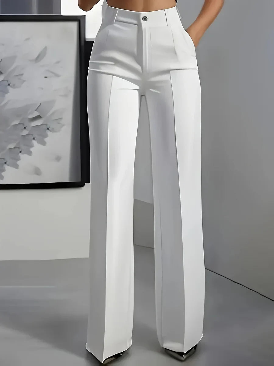 Spodnie Damskie Talia Wysoka | Stretch Komfortowe, Elegancka Krój