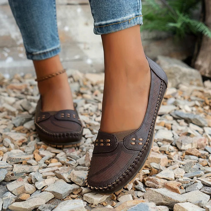 Damskie Mokasyny | Perforowane Slip-On, Oddychające