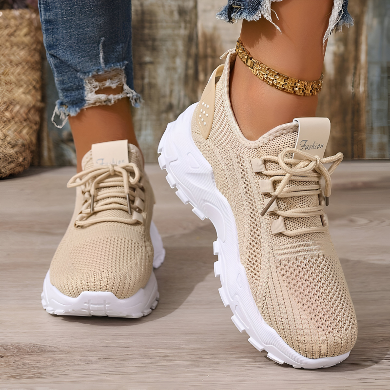 Ortopedyczne sneakersy damskie oddychające lekkie z amortyzowaną podeszwą