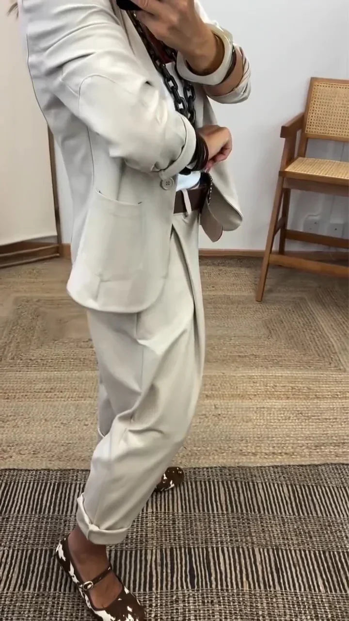 Garnitur Żakiet Spodnie | Beż, Czarny, Szary | Tailor Casual