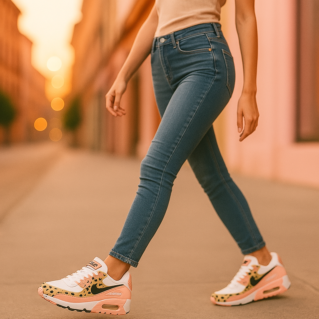 Buty damskie | Leopard Różowy | Oddychające, Wygodne