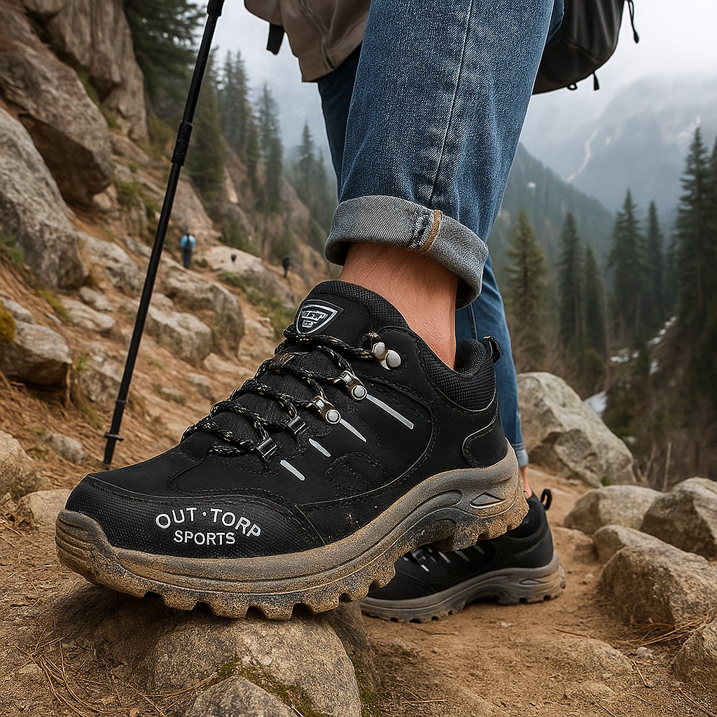 Stylowe buty trekkingowe dla mężczyzn - sznurowane