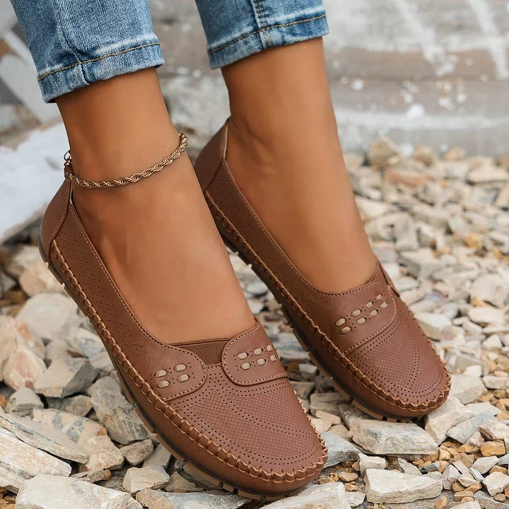 Damskie Mokasyny | Perforowane Slip-On, Oddychające
