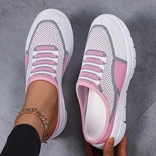 Damskie wsuwane trampki z dzianiny slip-on niska podeszwa