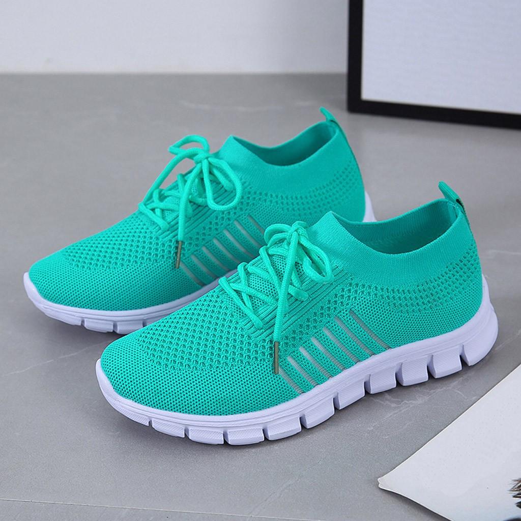 Damskie sneakersy ortopedyczne Flyknit oddychające z podparciem łuku stopy