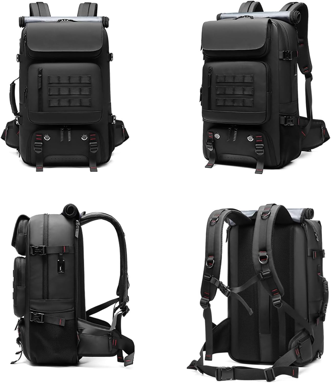 Plecak podróżny 50L | Rozszerzalny, wodoodporny | Przegroda na buty, port USB