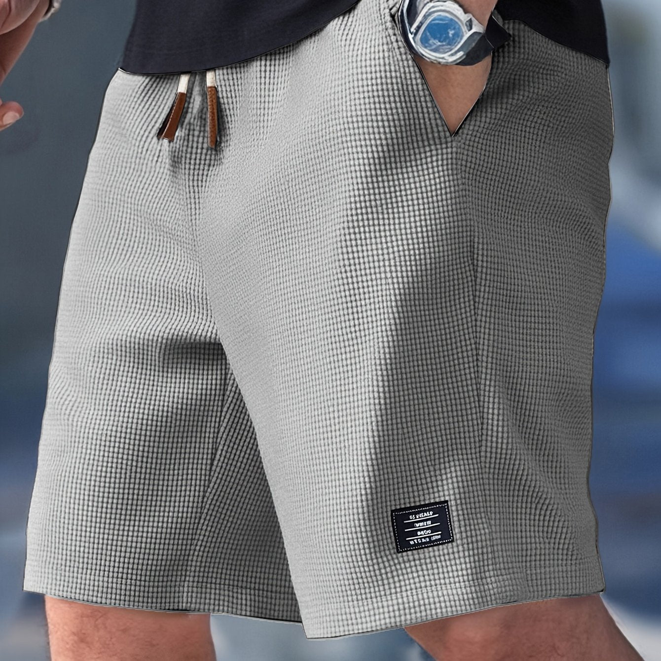 Spodenki Męskie Slim Fit | Regulowana Talia | Oddychające