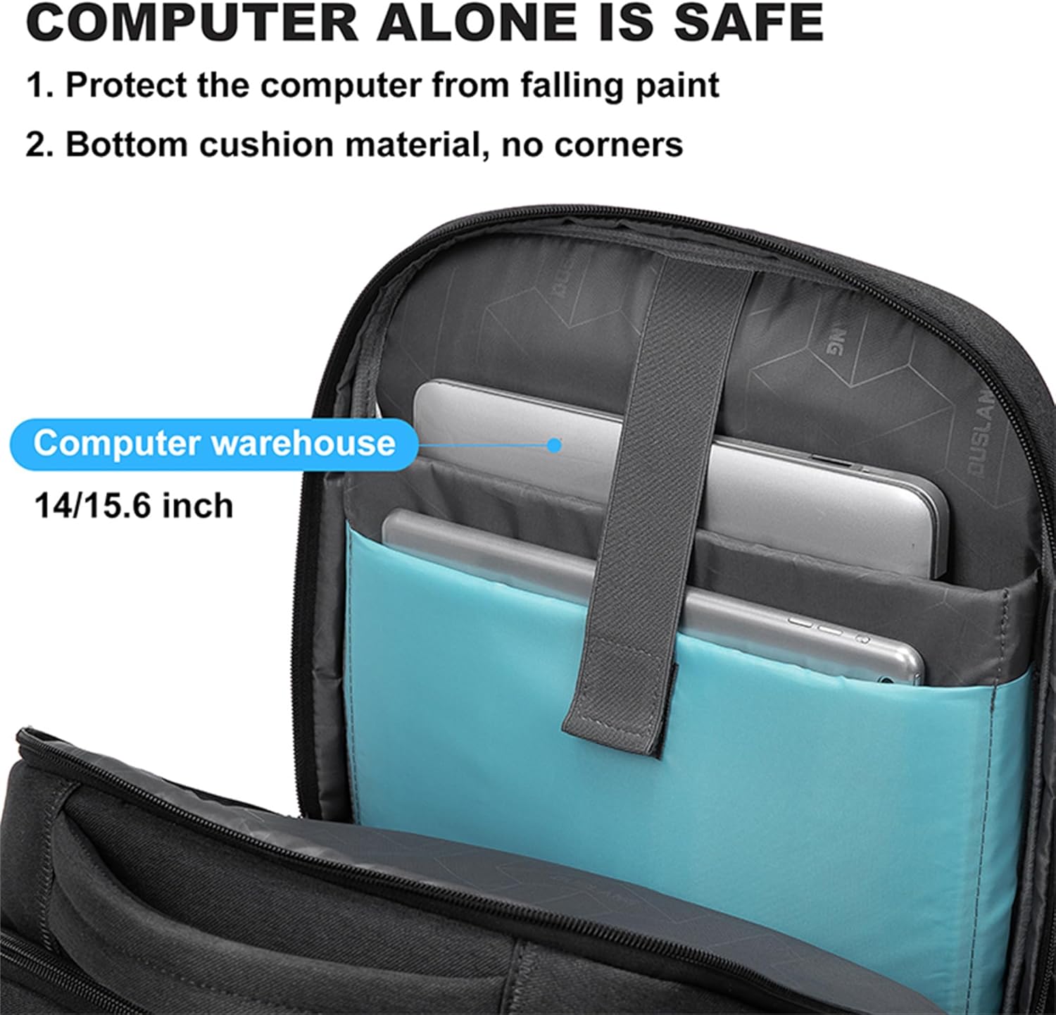 Plecak na laptopa | Wodoodporny, port USB | wyściełana kieszeń na laptopa 15.6
