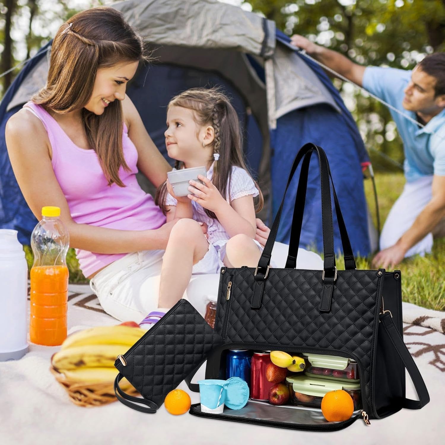 Torba Termiczna na Lunch | Kieszeń na Laptop 2w1 | Praca i Podróż