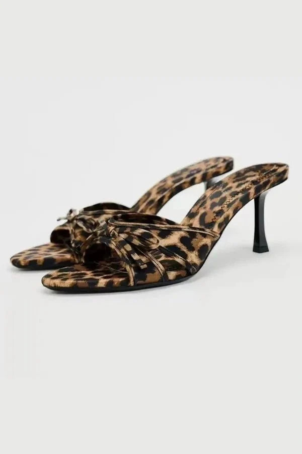 Damskie Pantofle na Obcasie | Slip-on, Mesh, Czarne