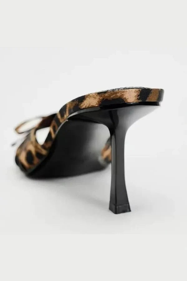 Damskie Pantofle na Obcasie | Slip-on, Mesh, Czarne