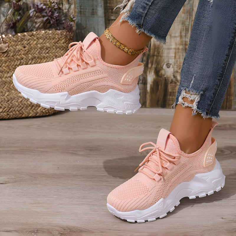 Ortopedyczne sneakersy damskie oddychające lekkie z amortyzowaną podeszwą
