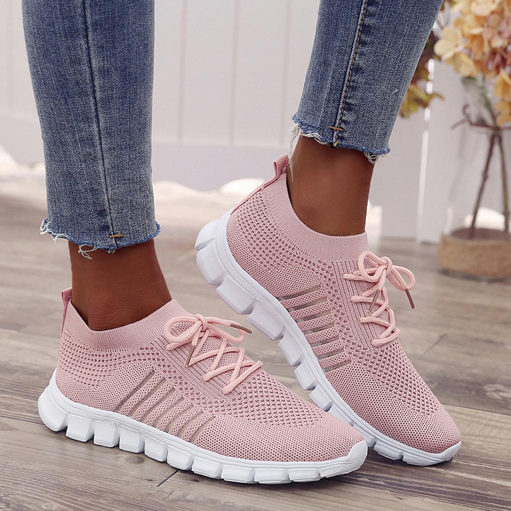 Damskie sneakersy ortopedyczne Flyknit oddychające z podparciem łuku stopy