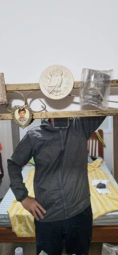 Kurtka przeciwdeszczowa unisex trekkingowa wiatrówka UPF 40 składana