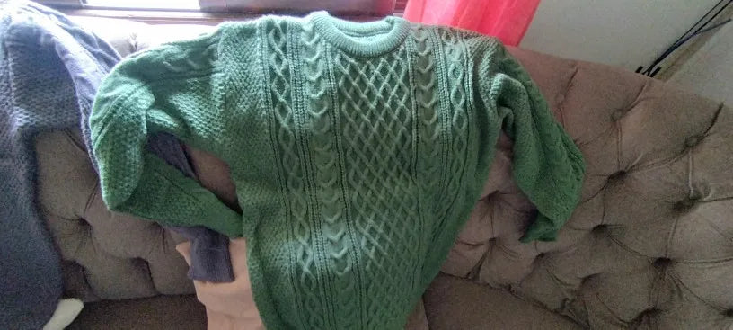 Sweter świąteczny męski | Dzianinowy, okrągły dekolt | Na Boże Narodzenie