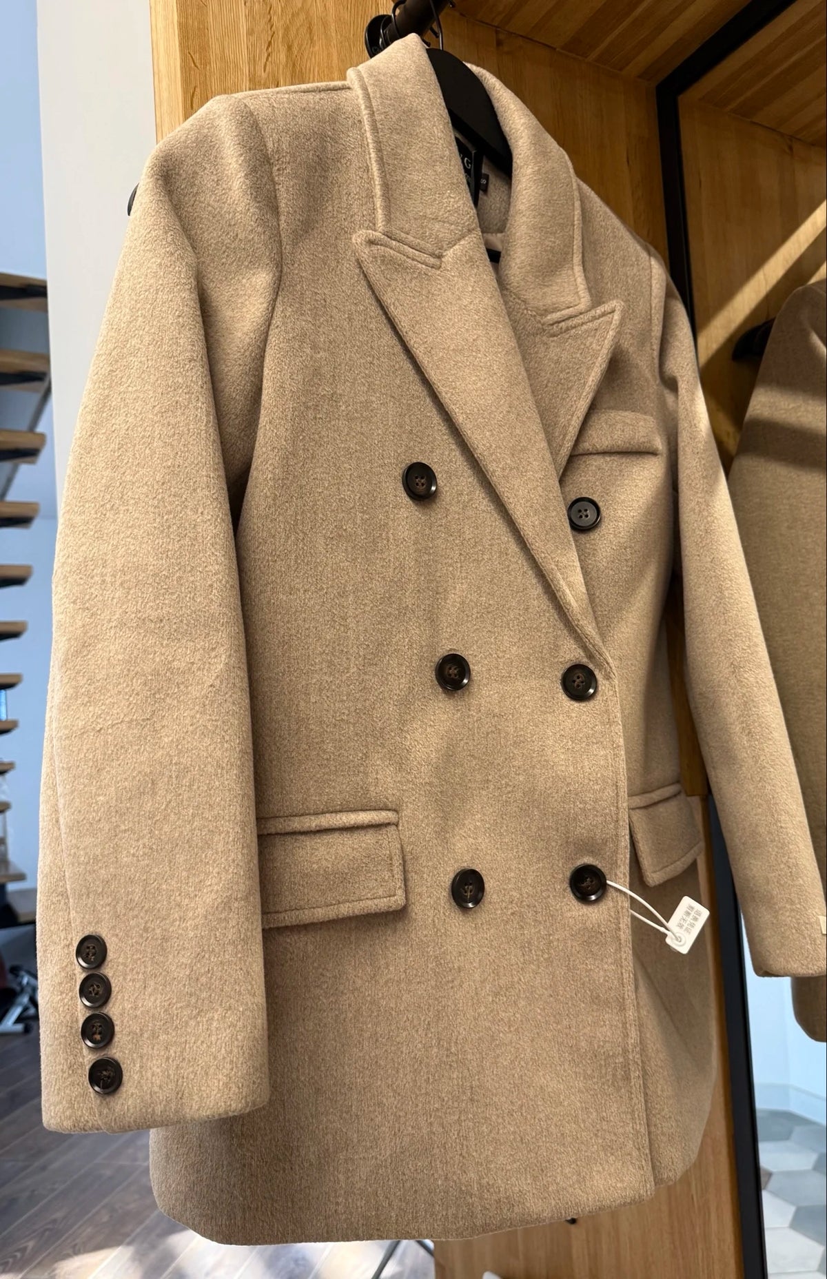 Płaszcz Damski | Dwurzędowy | Elegancki Krój Slim Fit