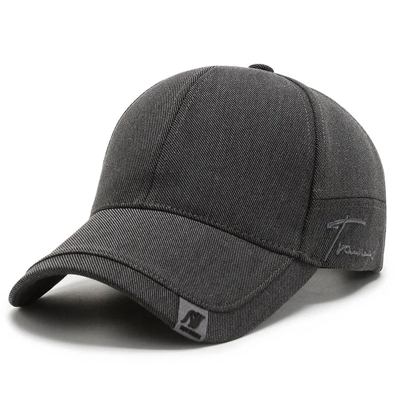 Czapka baseballowa męska | Twill z detalem