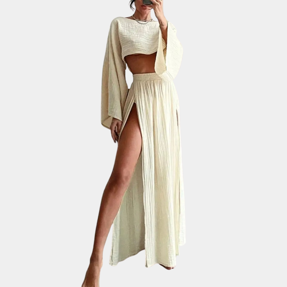 Elise - Damski dwuczęściowy zestaw - Elegancki komplet damski