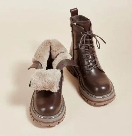 Damskie buty zimowe Riza z futrem wodoodporne