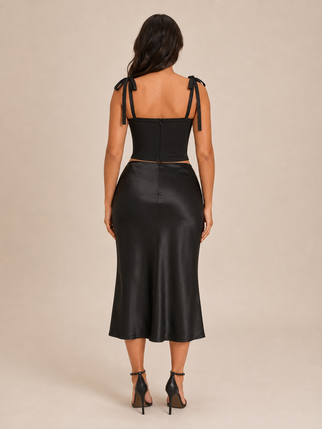 Mesh bustier - top korsażowy | Damski, czarny | Regulowane ramiączka