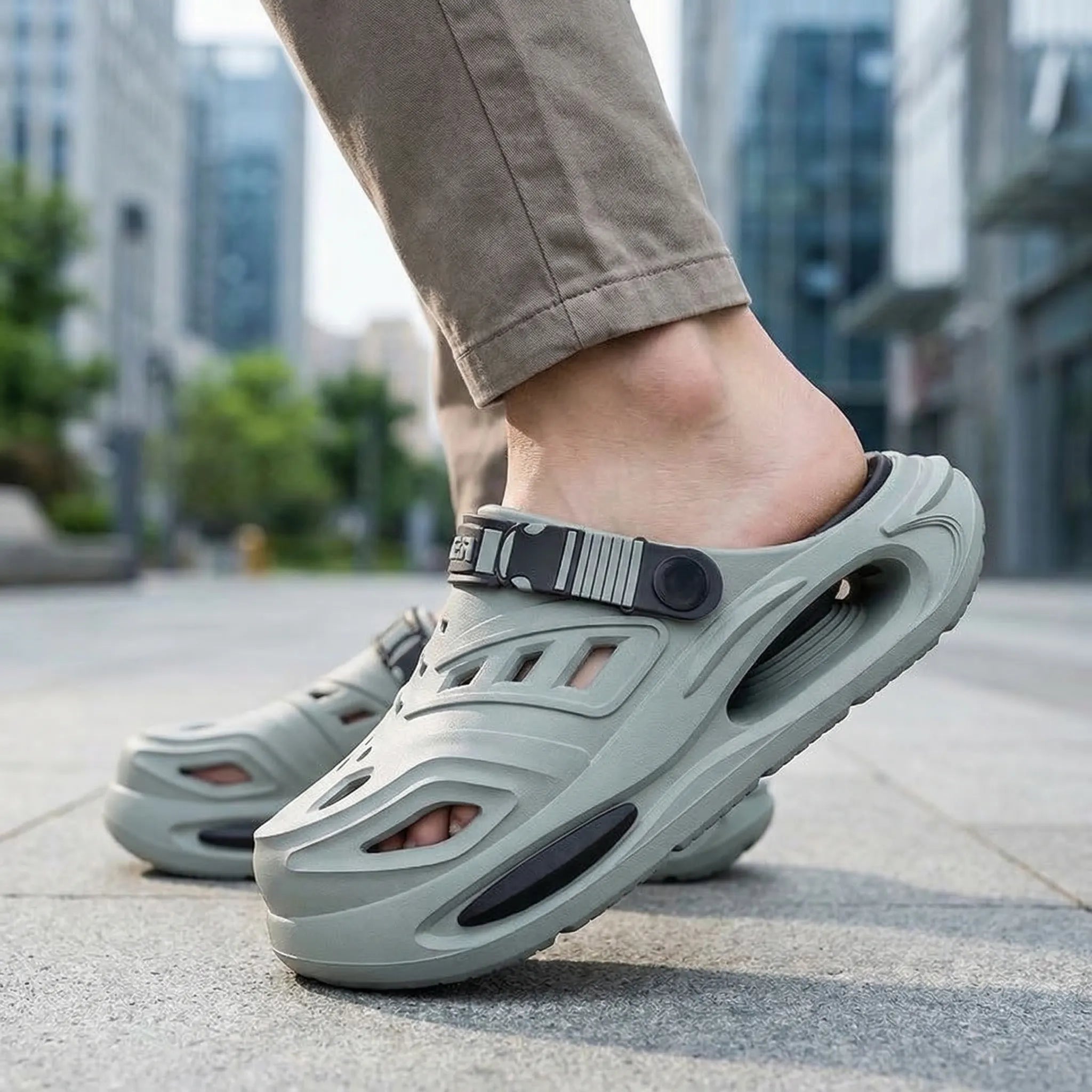 Klapki męskie | Wygodne slip-on z regulowaną opską