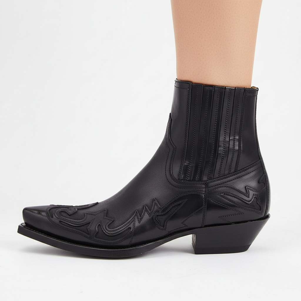 Buty Kowbojskie Skórzane | Unisex | Haft Western