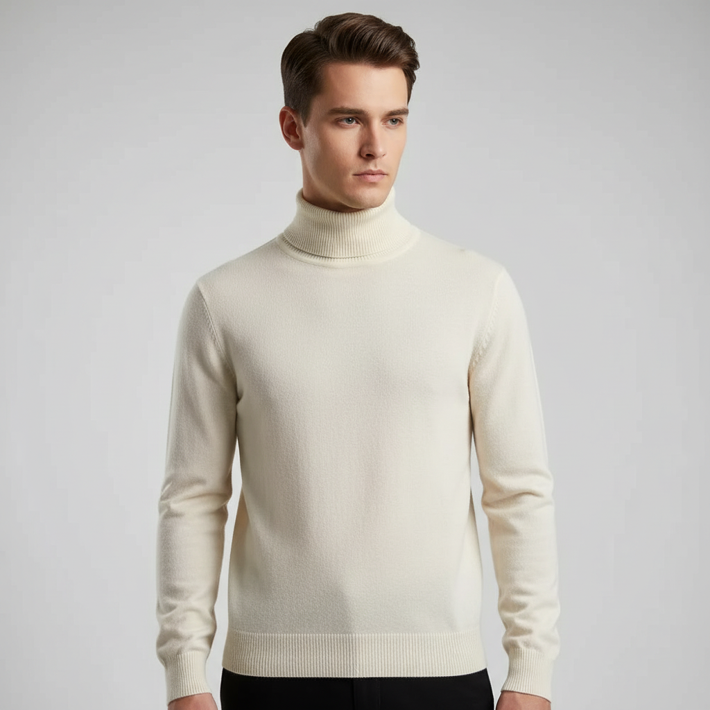 Sweter Męski Golfowy | Kaszmir, Elegancki