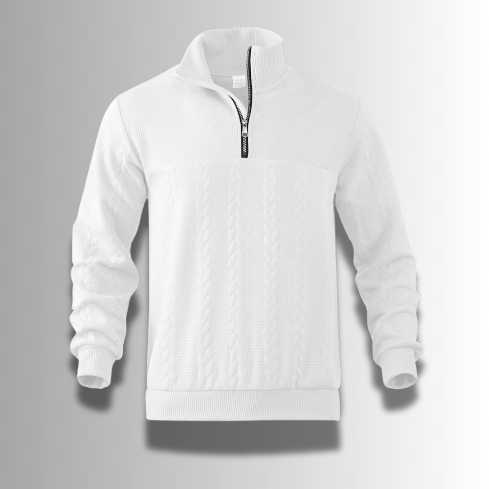 Męski sweter z wełny merino – wysokiej jakości – elegancki – ciepły