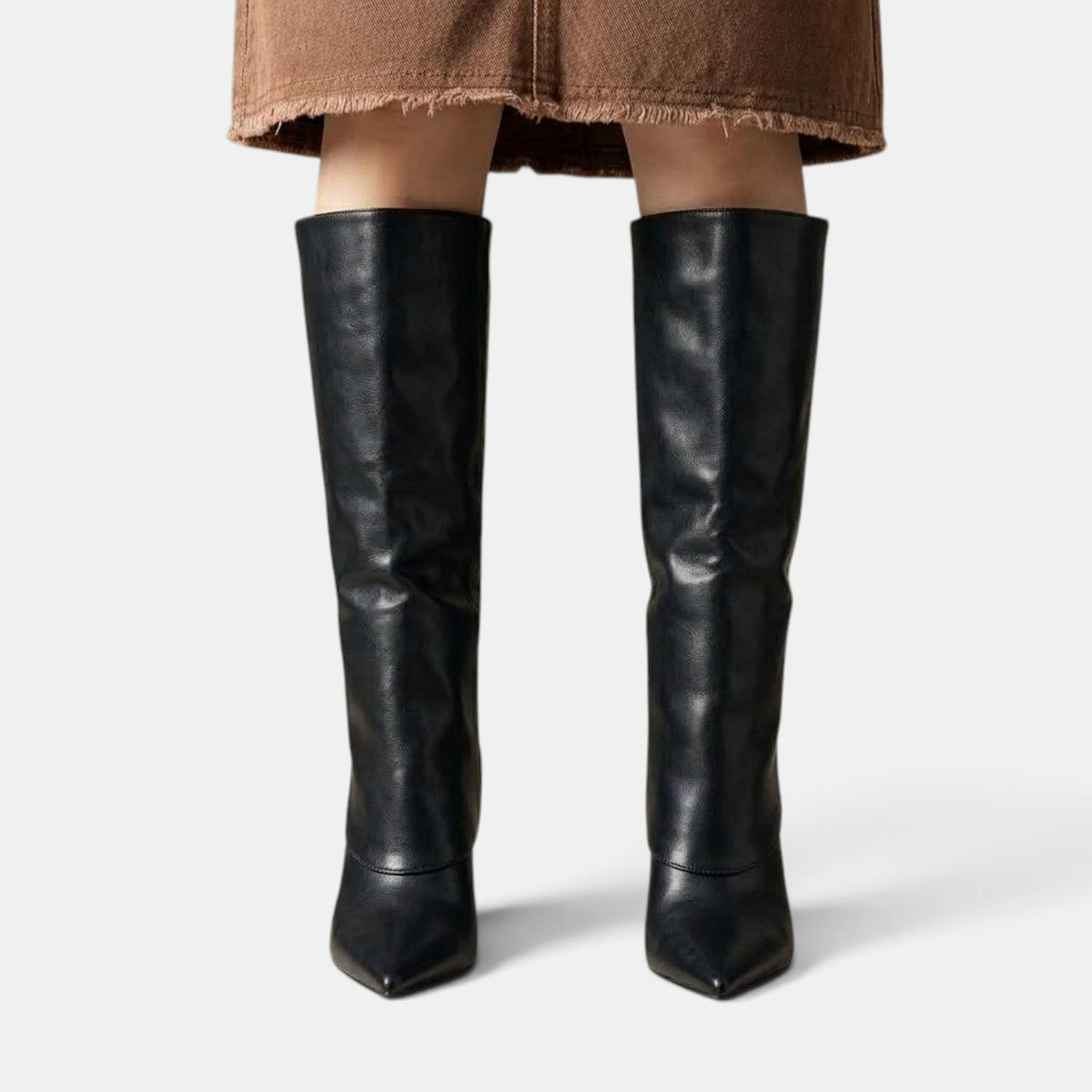 Buty Damskie Szpilka Cholewka Prosta