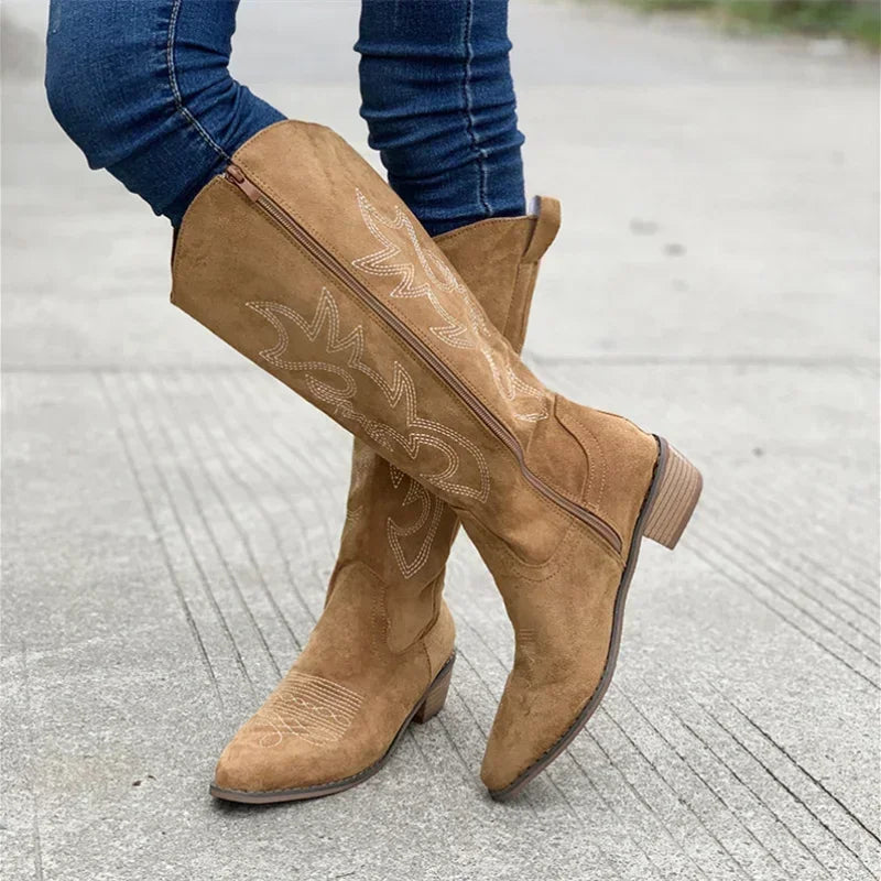 Kowbojskie Buty Damskie | Zachodnia Stylistyka, Niska Obcasa