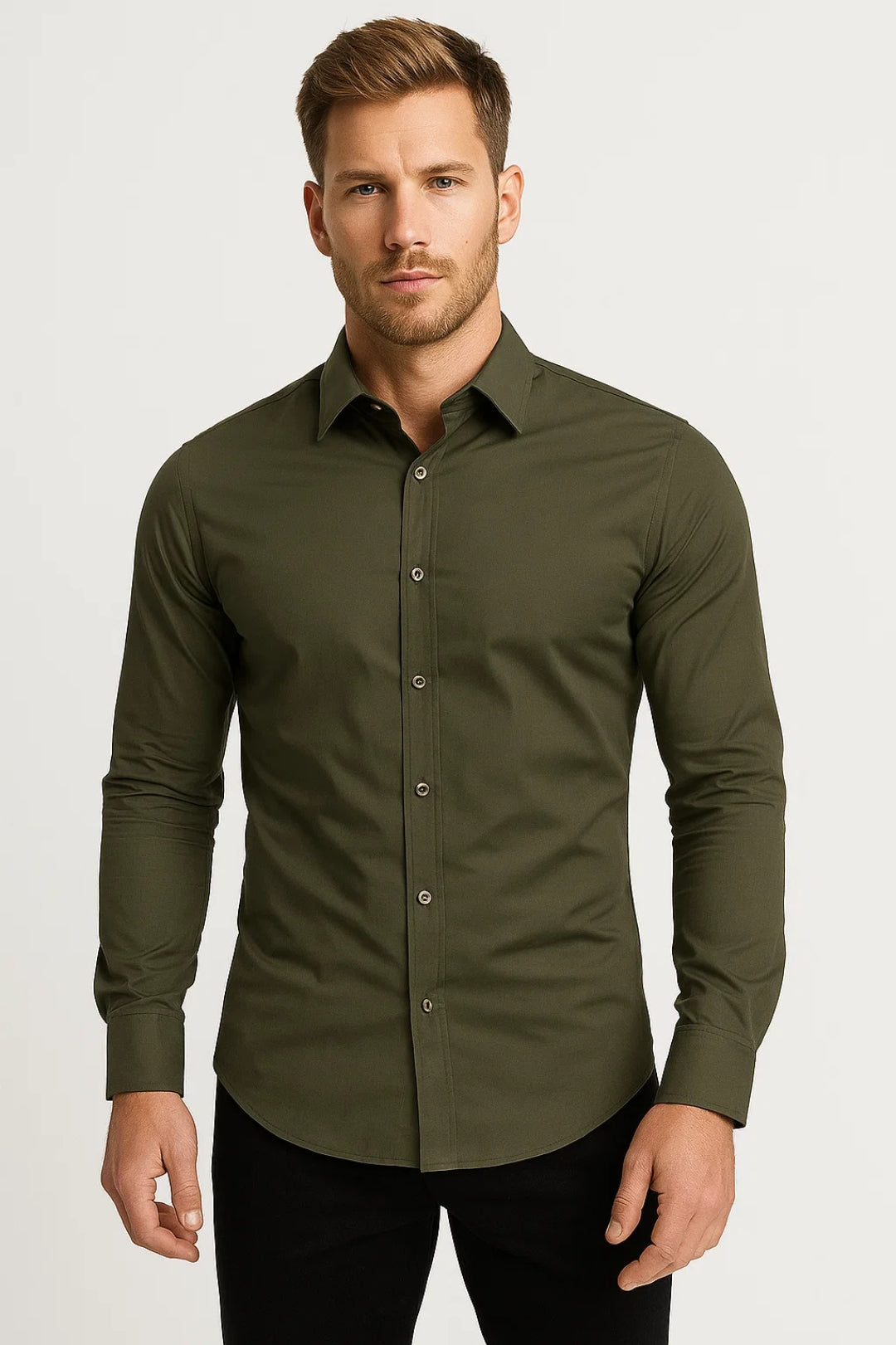 Koszula Męska Slim Fit | Długie Rękawy Casual