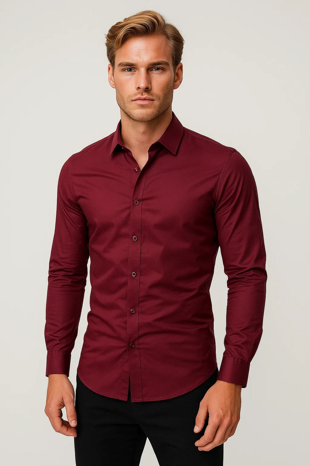 Koszula Męska Slim Fit | Długie Rękawy Casual