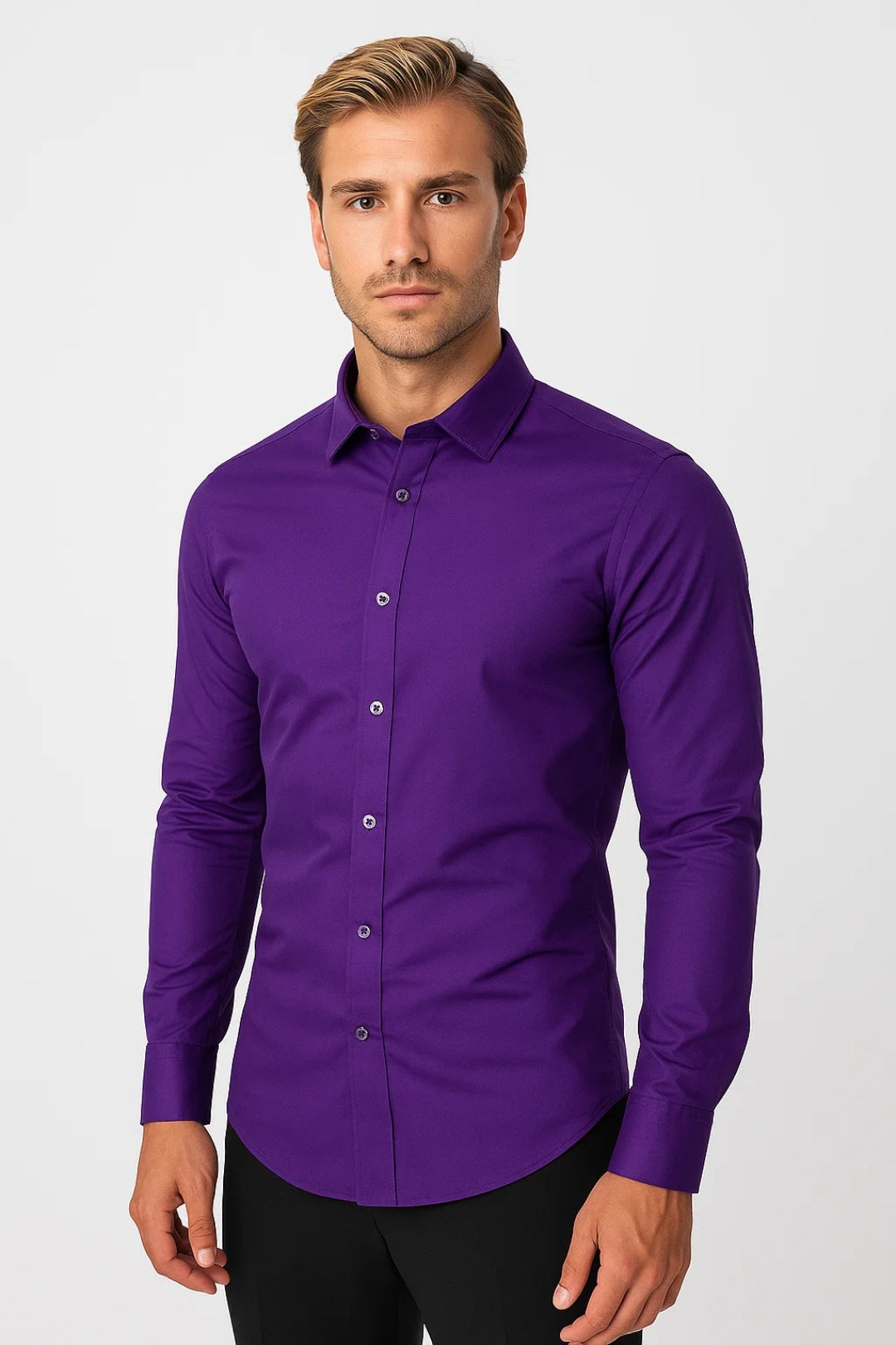 Koszula Męska Slim Fit | Długie Rękawy Casual