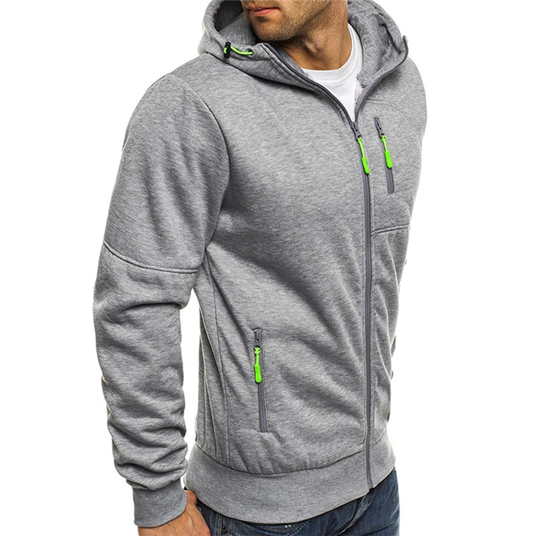 Męska Bluza Rozpinana Z Kapturem Casual