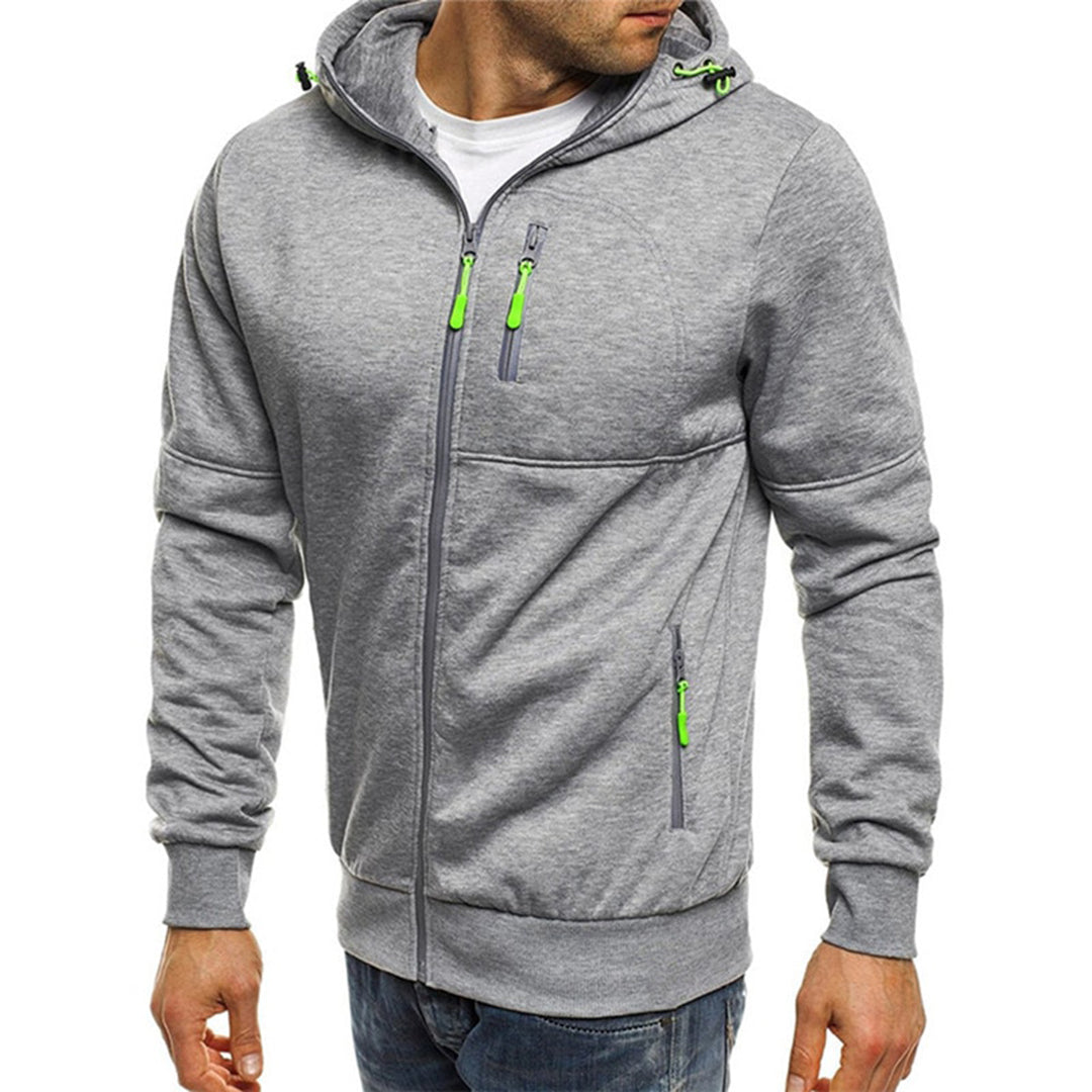 Męska Bluza Rozpinana Z Kapturem Casual