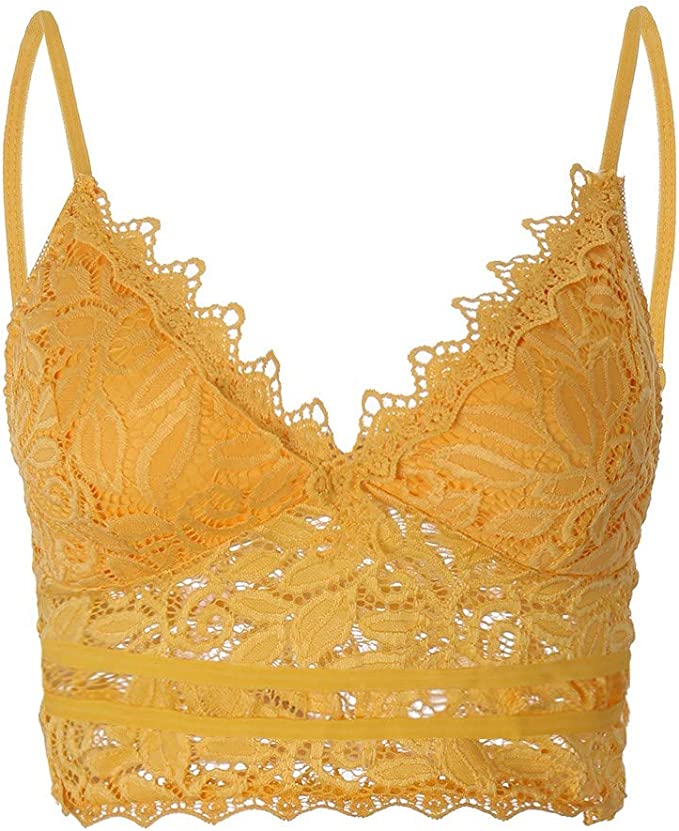 Koronkowy Biustonosz | Damski Crop Top, Regulowane Ramiączka | Miękki, Elastyczny