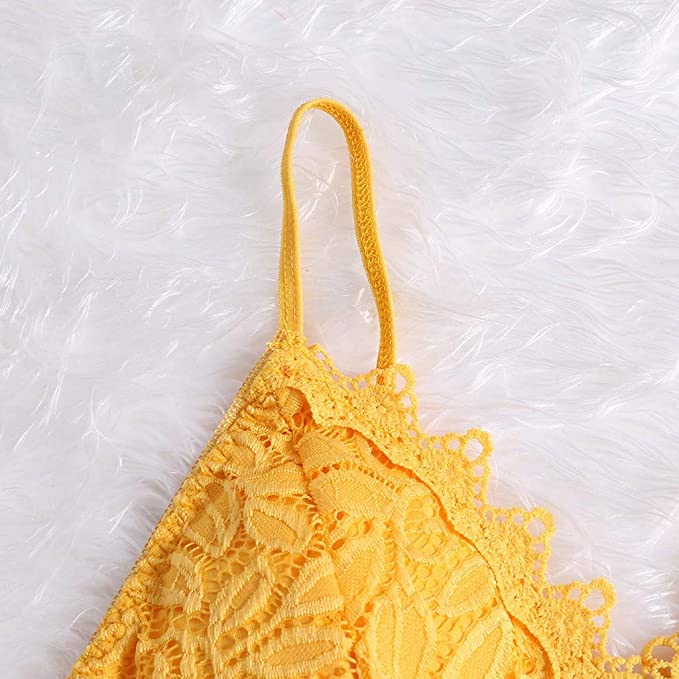 Koronkowy Biustonosz | Damski Crop Top, Regulowane Ramiączka | Miękki, Elastyczny
