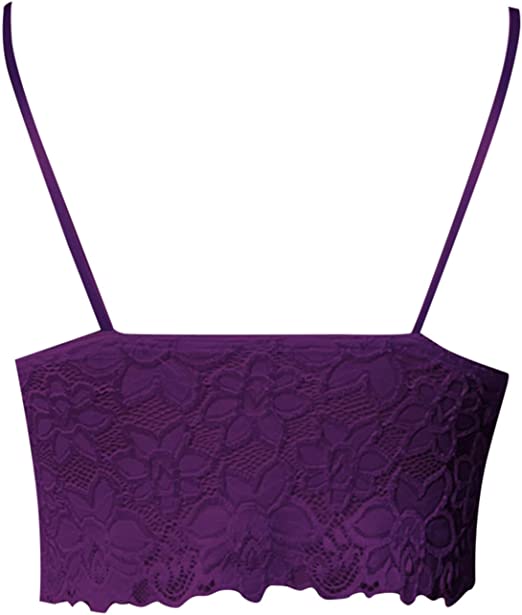 Koronkowy Biustonosz | Damski Crop Top, Regulowane Ramiączka | Miękki, Elastyczny