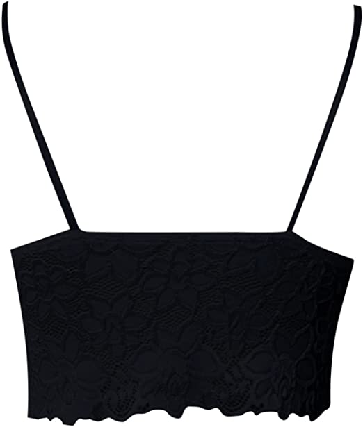 Koronkowy Biustonosz | Damski Crop Top, Regulowane Ramiączka | Miękki, Elastyczny