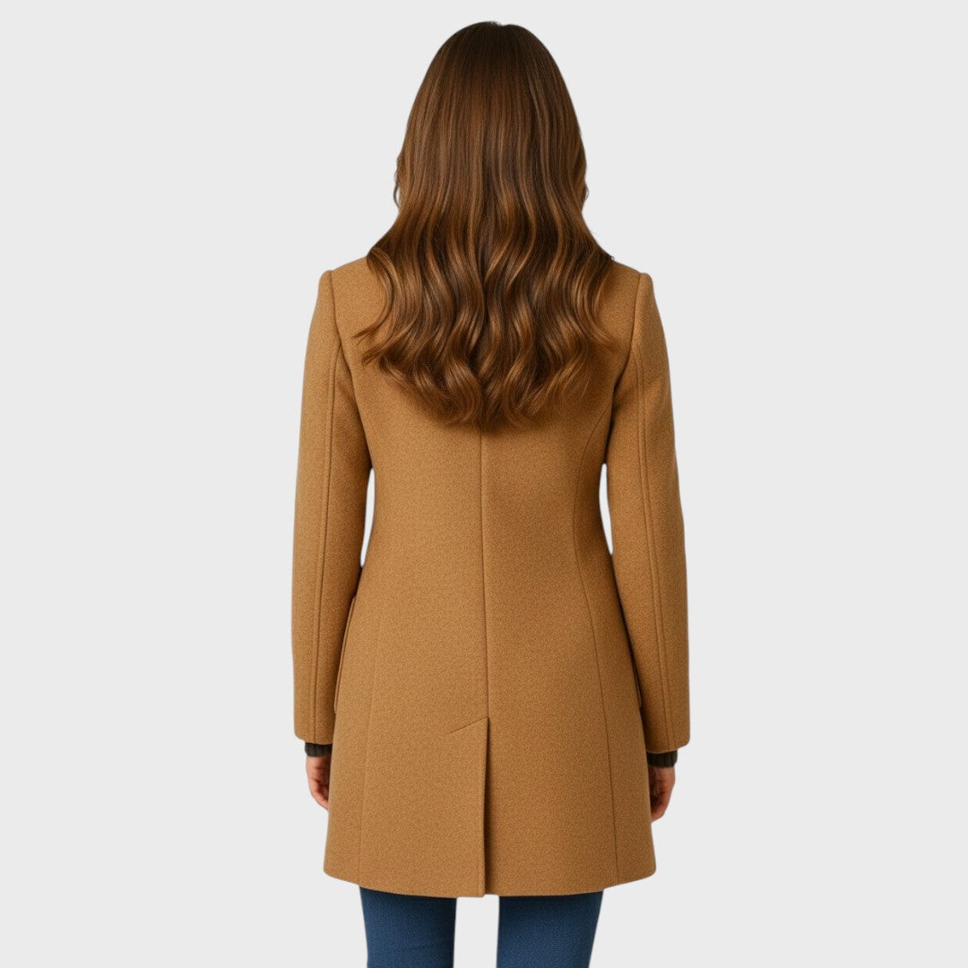 Płaszcz damski | Zapięcie guzikowe, dopasowany | Elegancki